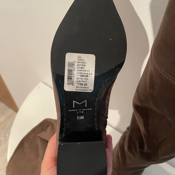 Brown Suede Over-the-Knee Boots - Picture 8 of 9